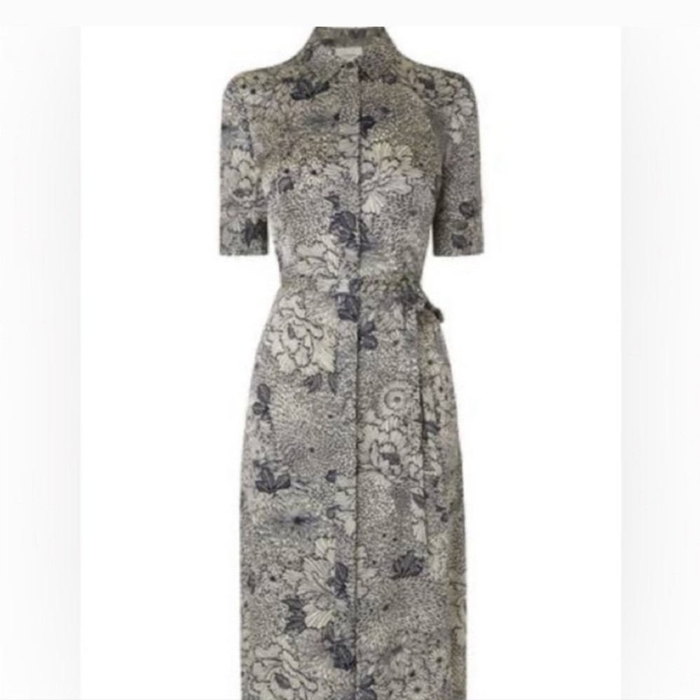 LK BENNET Silk Cheska Midi Dress